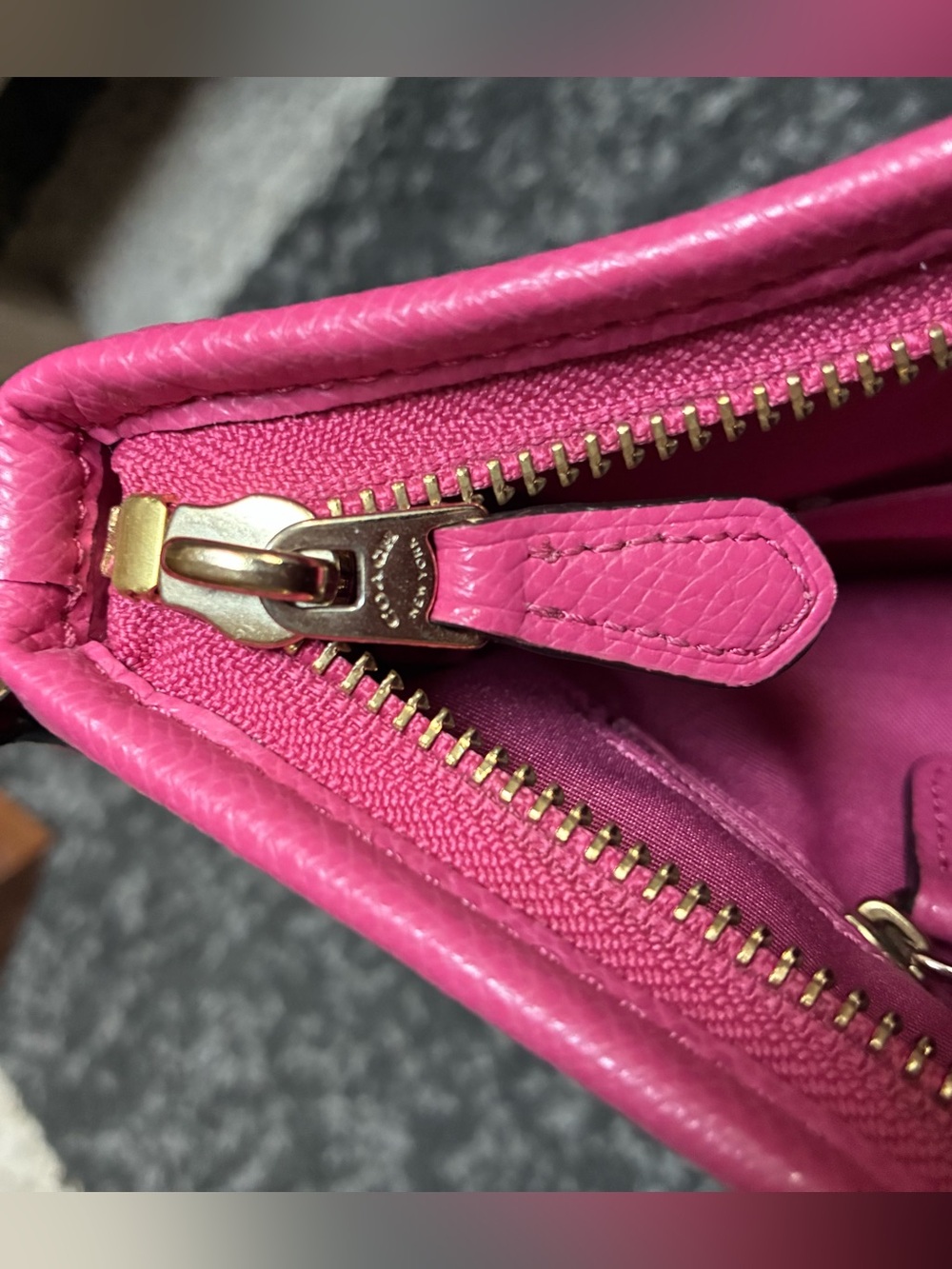Coach Signature File Bag - Brown/Tan/Raspberry 10x12.5 - Picture 6 of 12